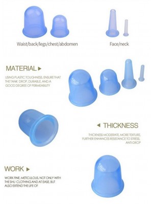 SILICONE CUPPING CUPS FOR THE BODY